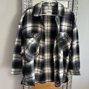 Zara plaid shacket